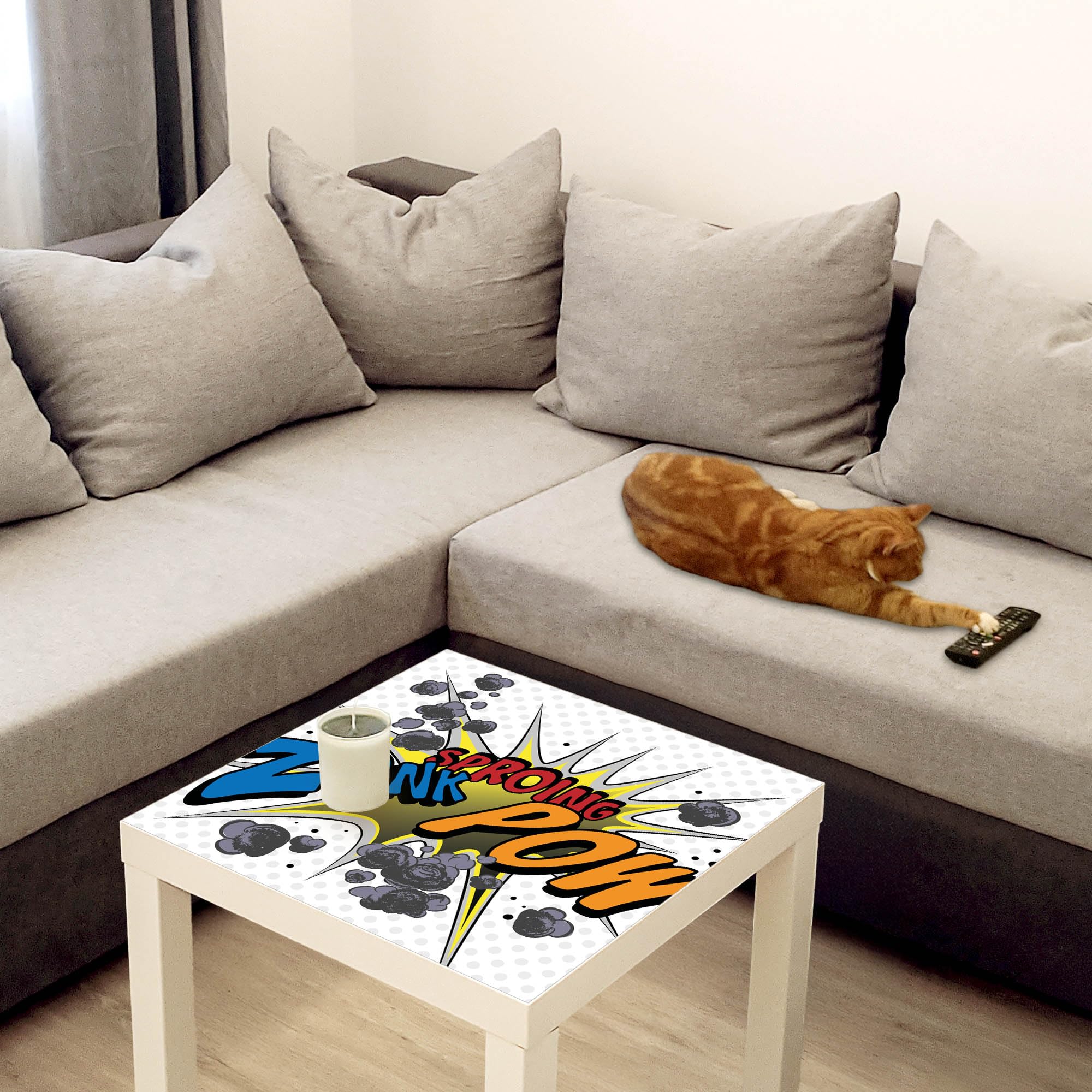 Banjado Möbelfolie Comic Tischfolie 55x55 cm selbstklebend