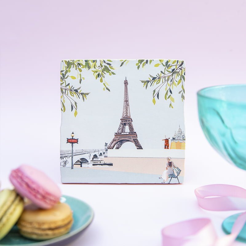 Storytiles Delft blue Paris I love you Wandfliese S 10x10 cm