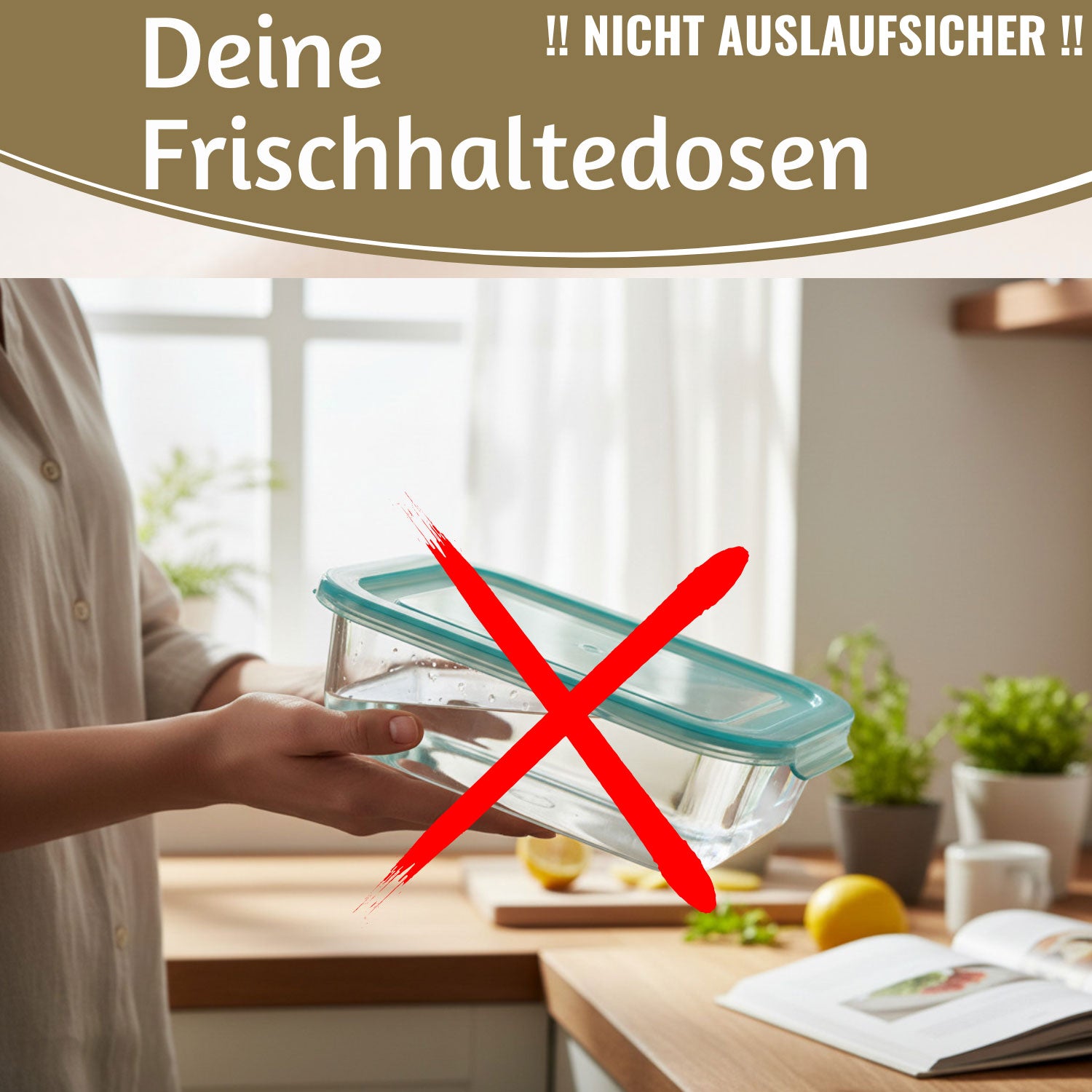 LS-LebenStil Cook & Lock Frischhaltedose Glas 3er Set eckig