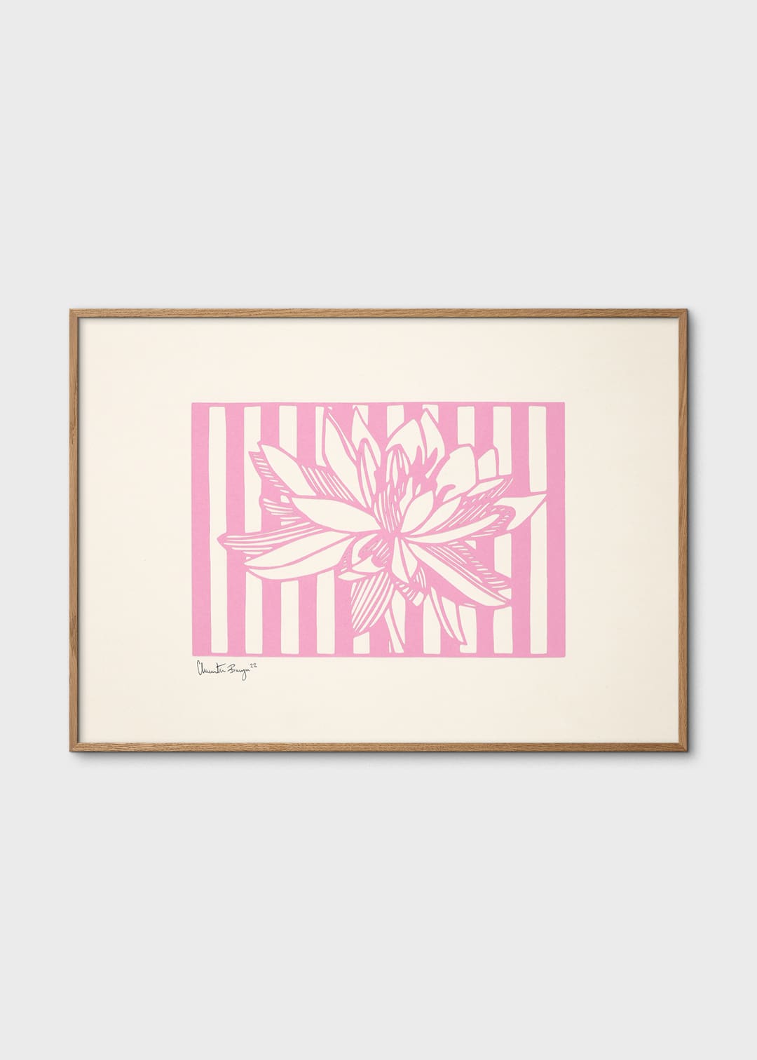 The Poster Club Art Prints Lotus No 01 Poster A4 Rosa