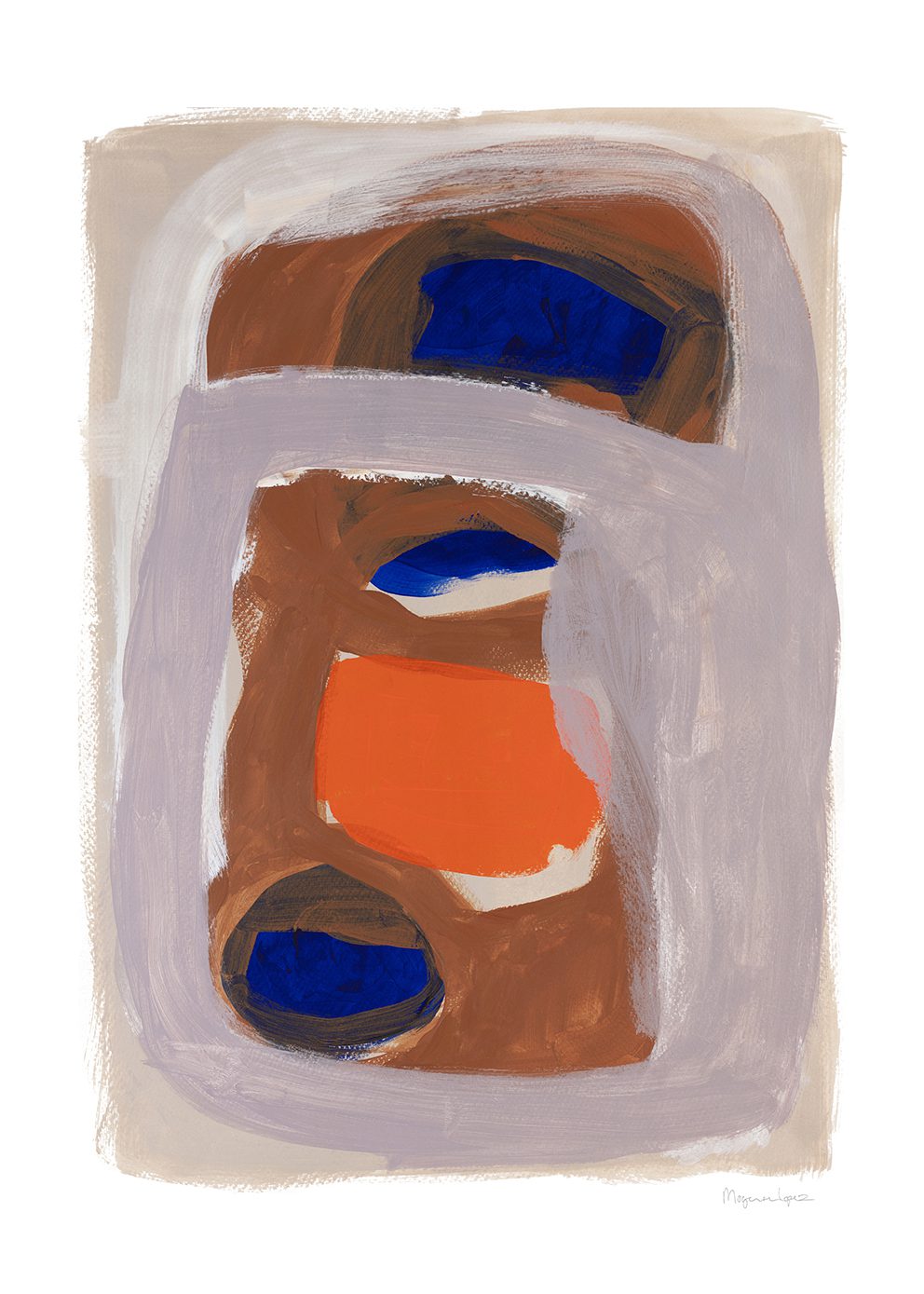 The Poster Club Outline Poster 30x40 cm beige blau