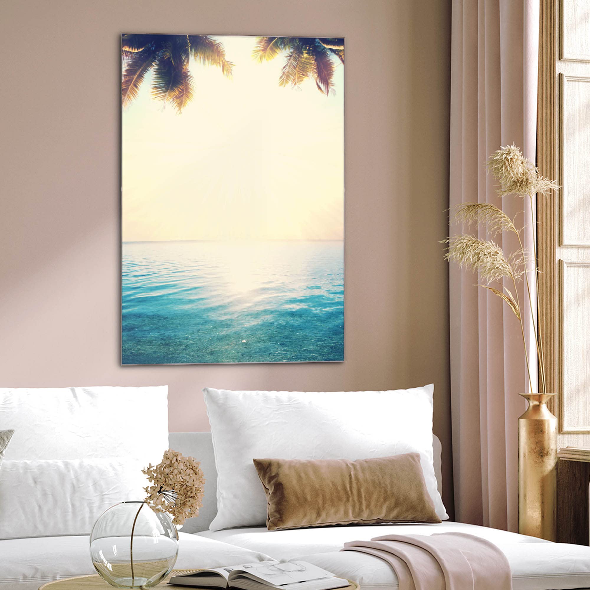 Banjado Magnettafel Paradis Glasmagnettafel 40x60 cm Strand