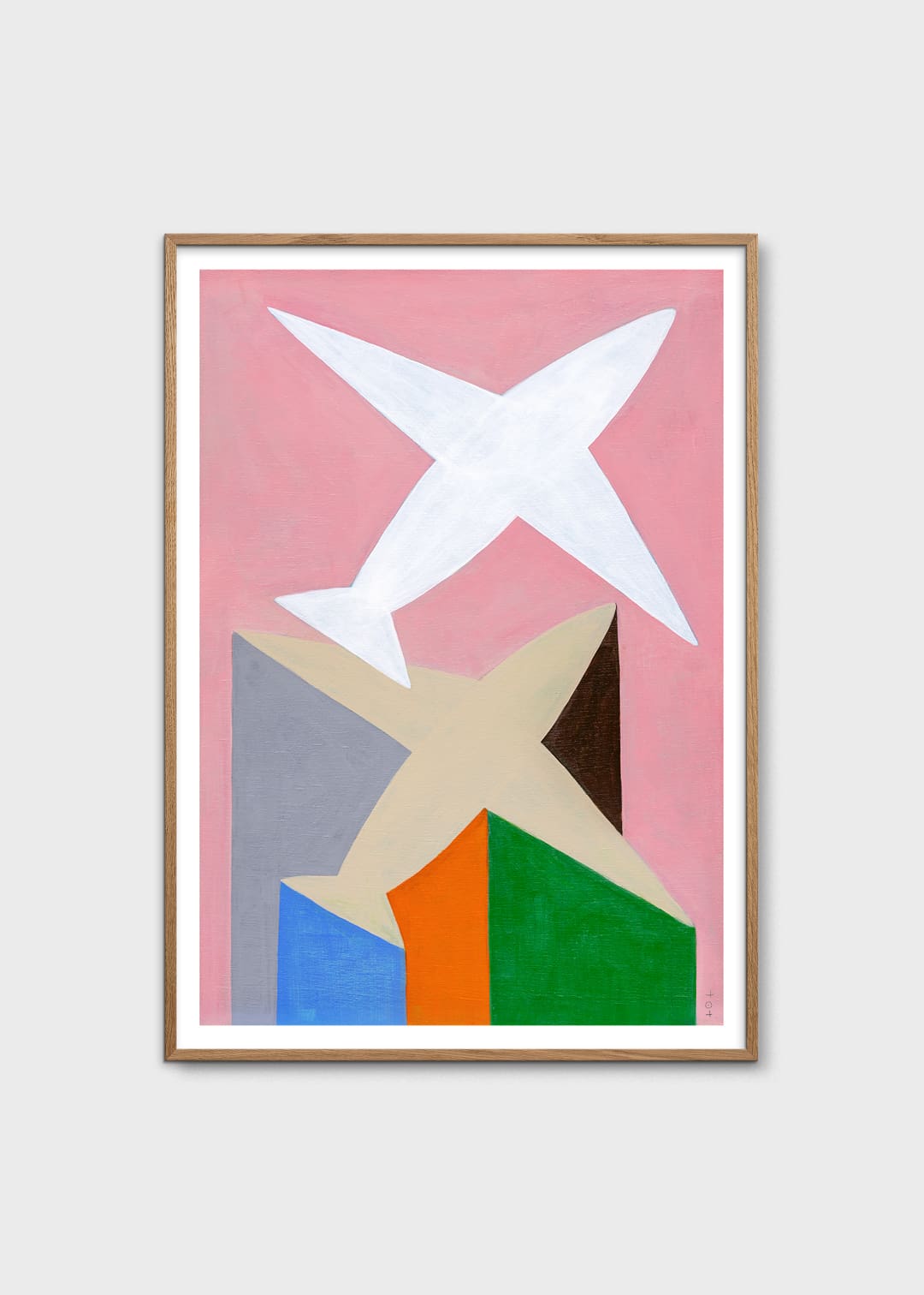 The Poster Club Art Prints Airplane Stump Poster 50x70 cm blau