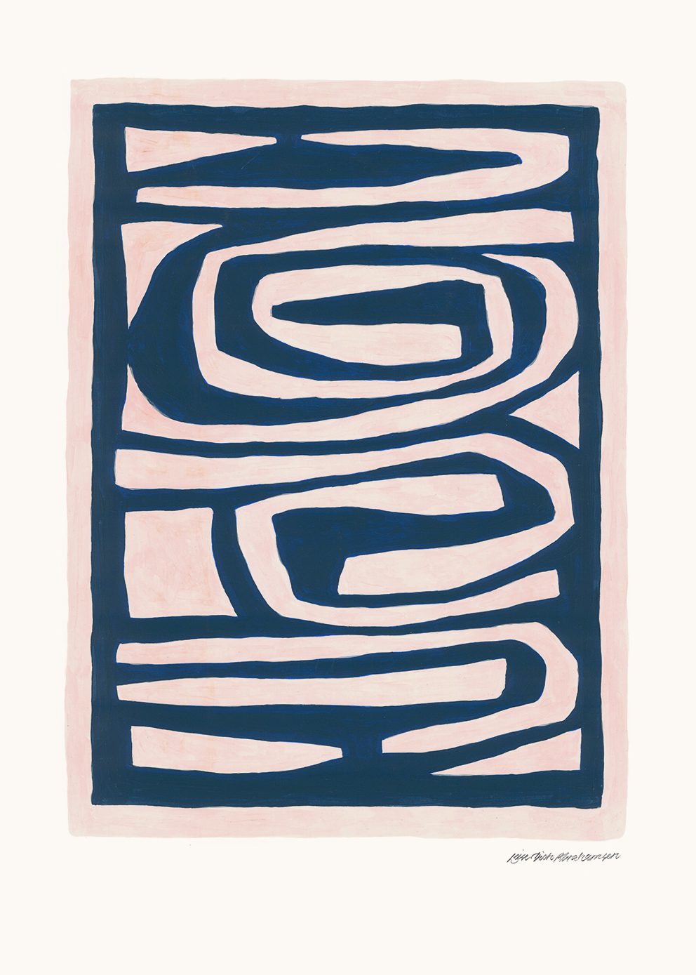 The Poster Club Flowing Kunstdruck Poster 30x40 cm blau