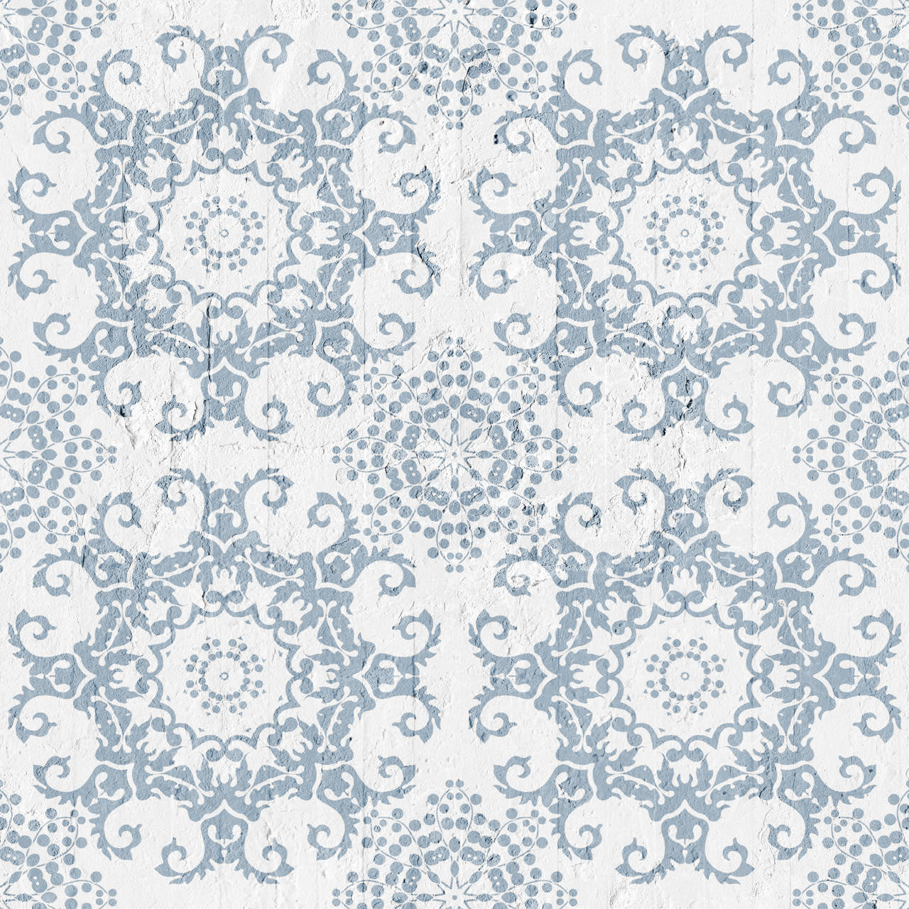 Mineheart Navy Geometric Damask Tapete blau Vlies