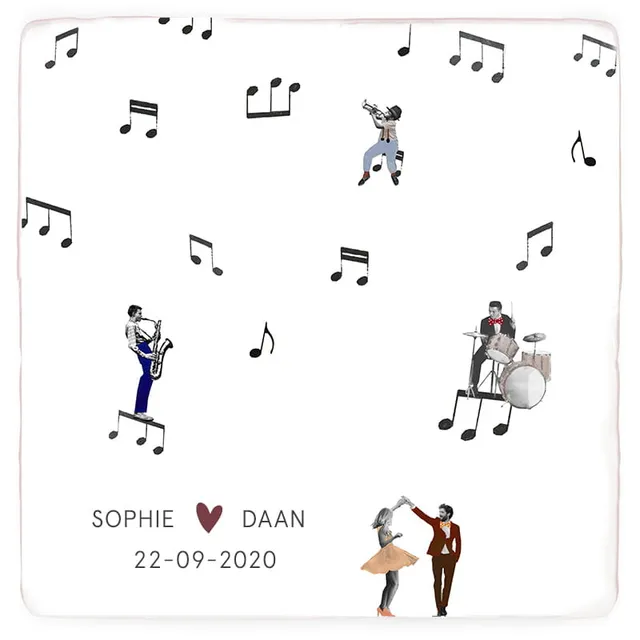 Storytiles Delft Blue Voor altijd dansen Tanzpaar Fliese S 10x10 cm