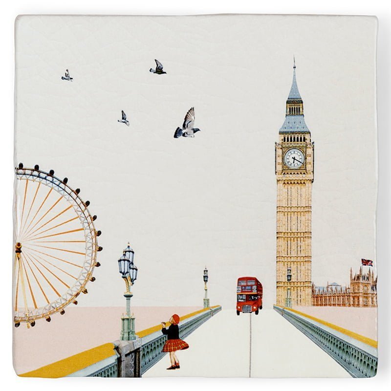 Storytiles Delft Blue Eye on London Wandfliese S 10x10 cm Städte