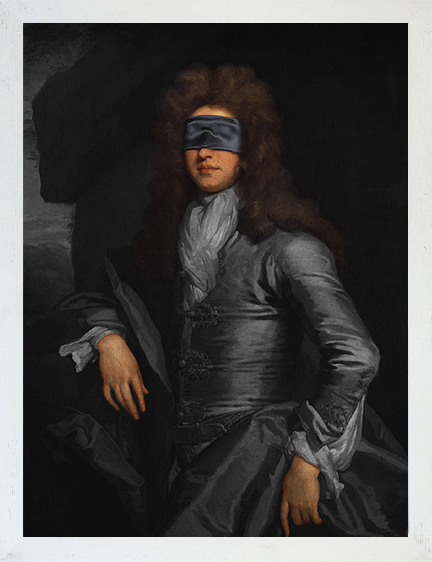 Mineheart Blindfold 3 Leinwandbild schwarz 40x50cm gerahmt