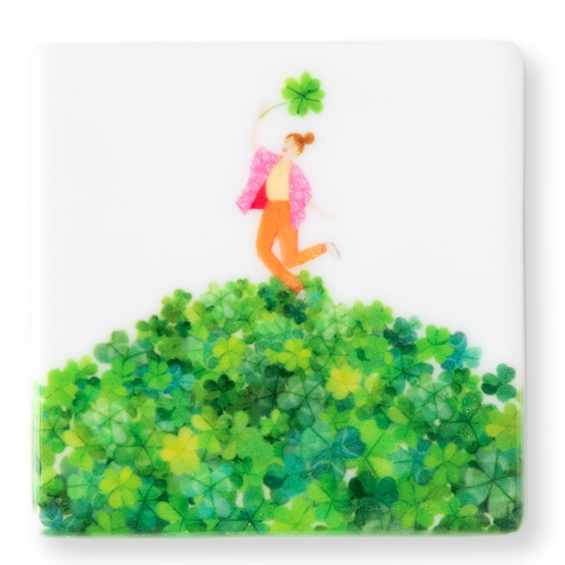 Storytiles Mini's Finde dein Glück Wandfliese Kleeblatt