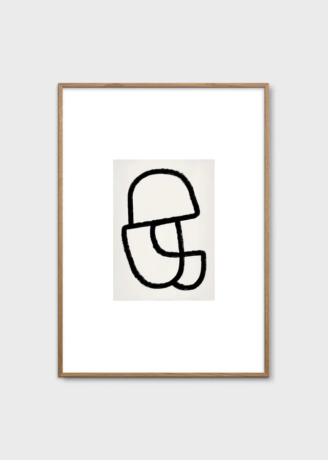 The Poster Club Abstract 835 Poster 50x70 cm Schwarz-Weiß