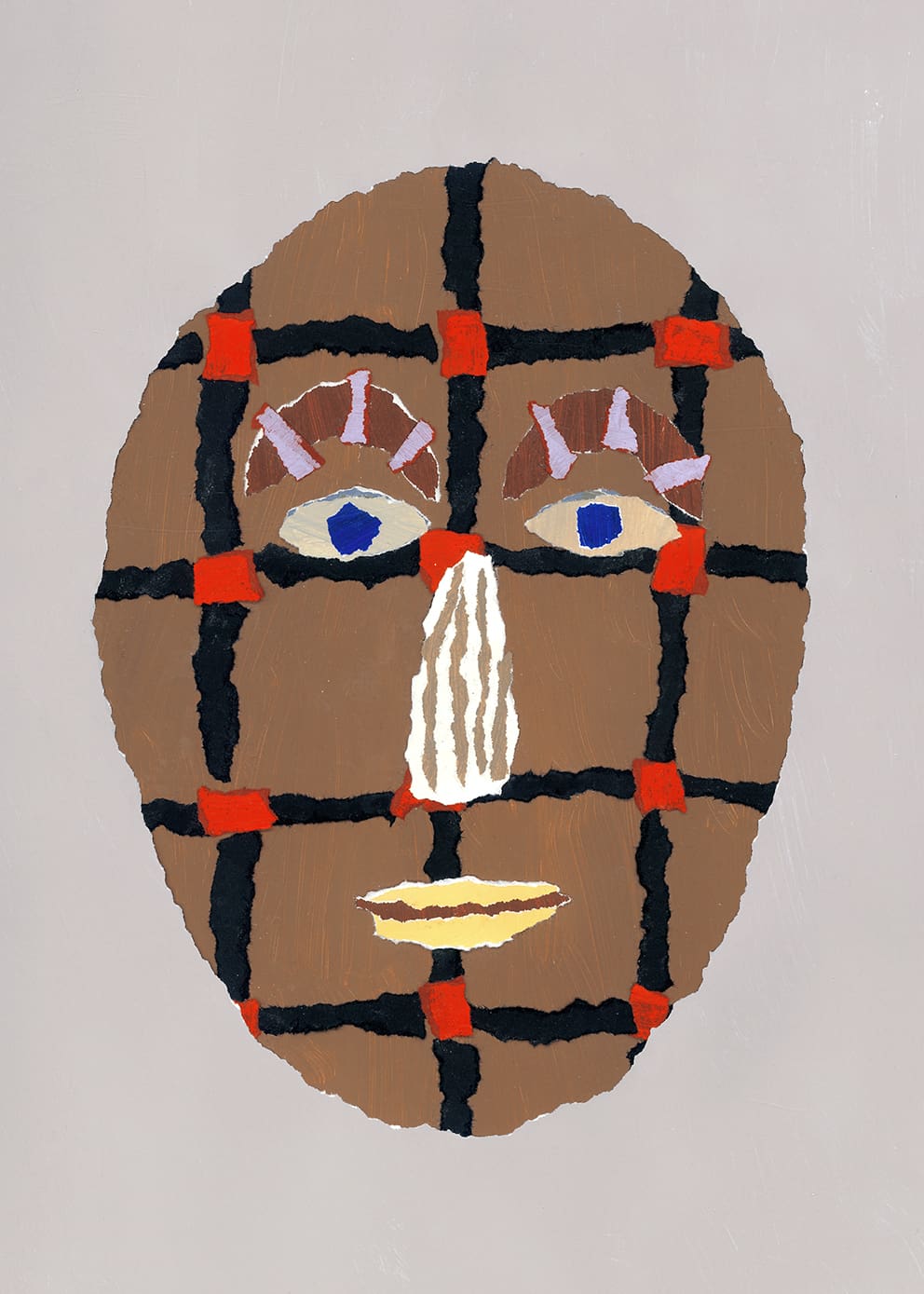 The Poster Club Art Prints Grid Portrait Leinwand 30x40 bunt