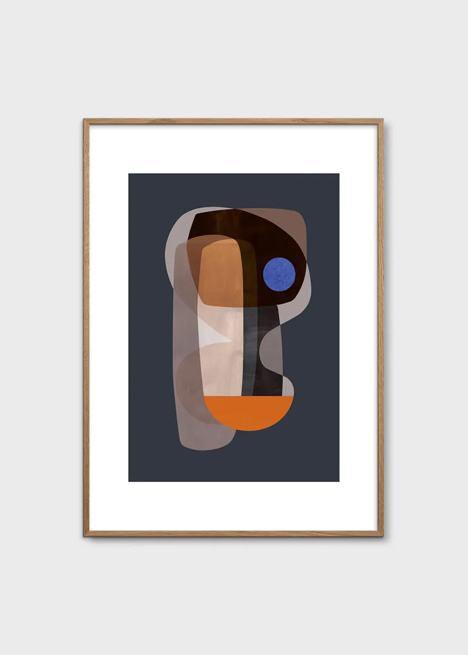The Poster Club Abstract Cubism Poster 30x40 cm blau