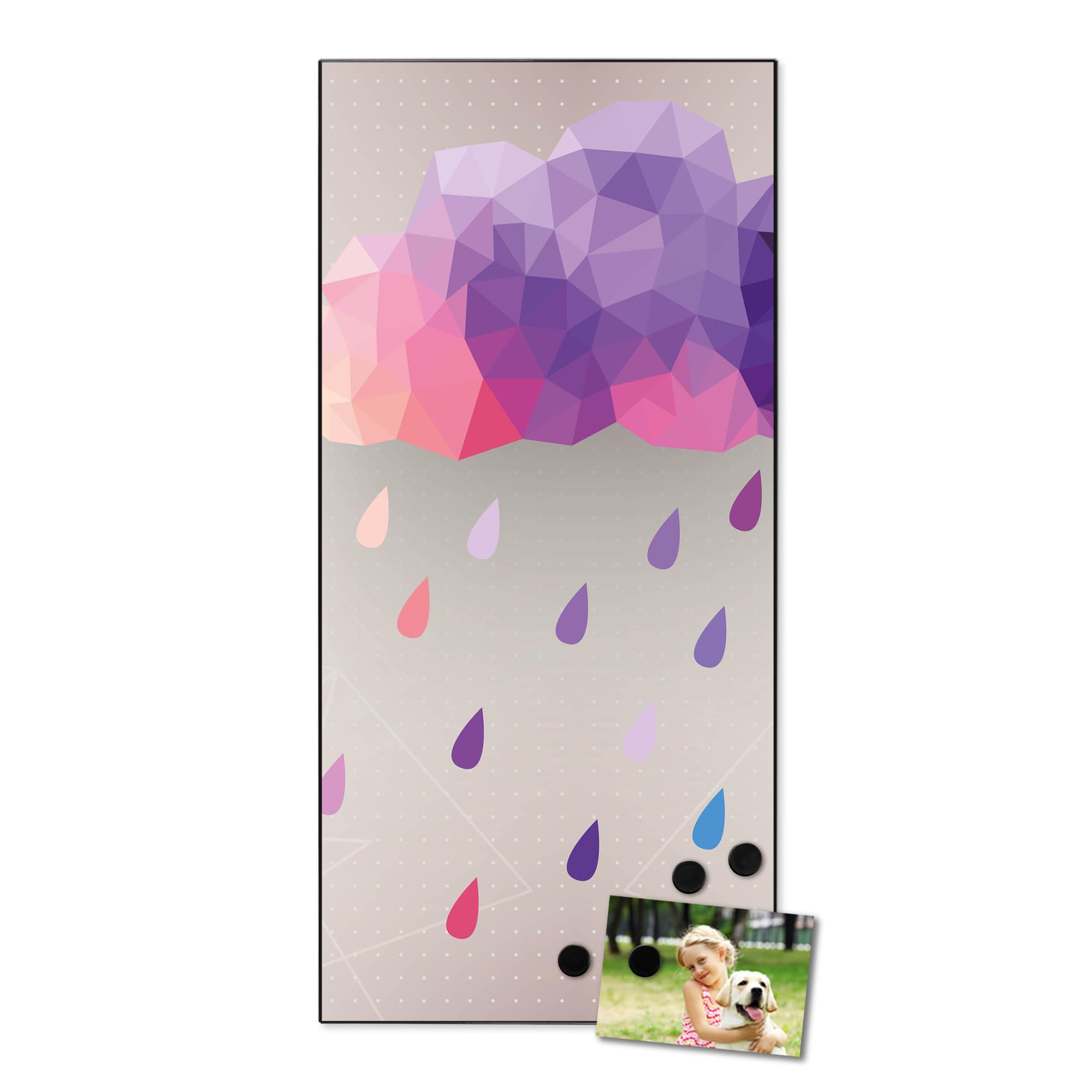 Banjado Magnettafel Regenwolke 37x78 cm Magnetwand weiß