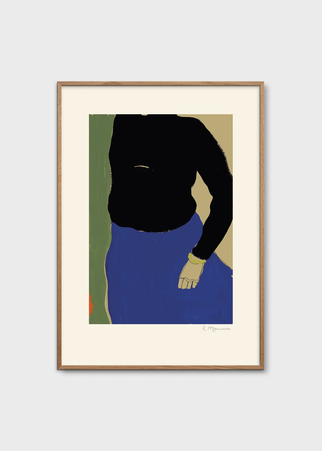 The Poster Club Black Top Blue Skirt Poster 30x40 cm Blau