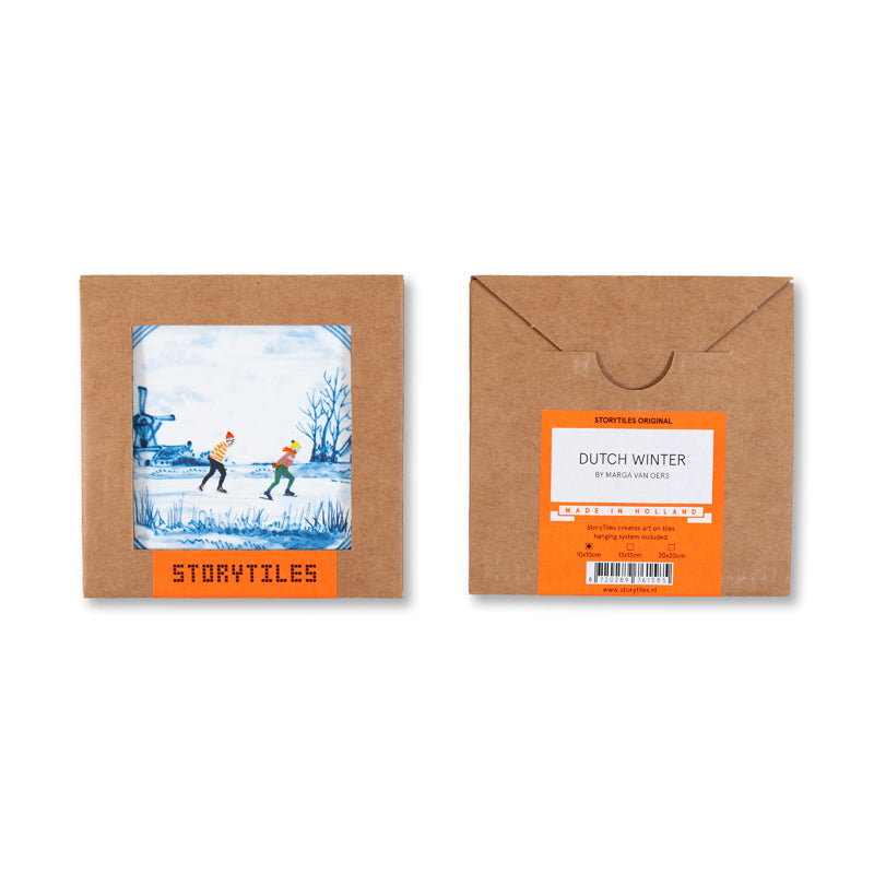 Storytiles Delft blue Hollandse winter Fliese 10x10 cm Winter