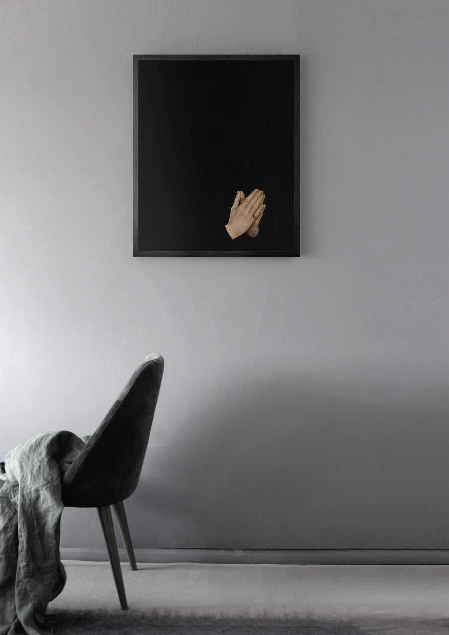 Mineheart Hands in Prayer Wandbild 30x41 cm Leinwand