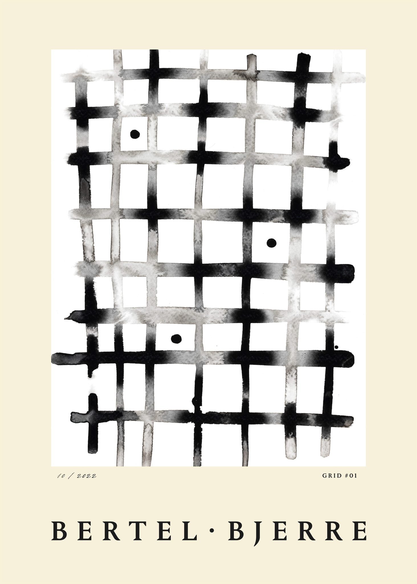 The Poster Club Grid 01 Kunstdruck 50x70 cm schwarz-weiß