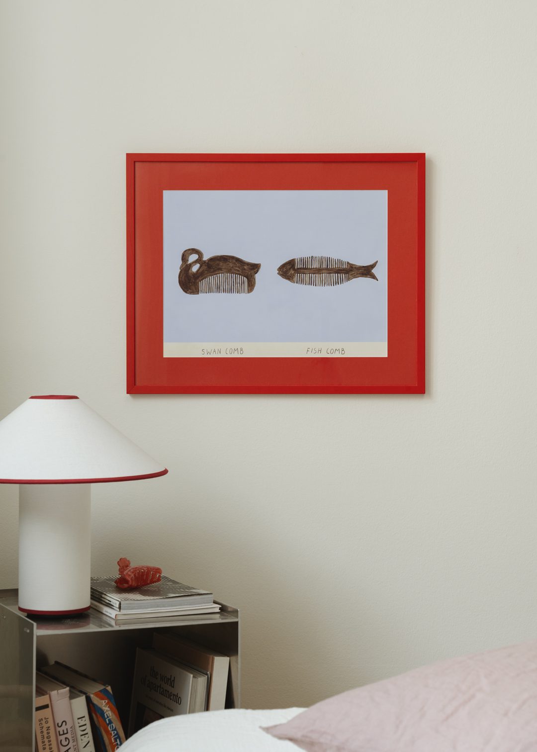 The Poster Club Swan and Fish Comb Poster 30x40cm