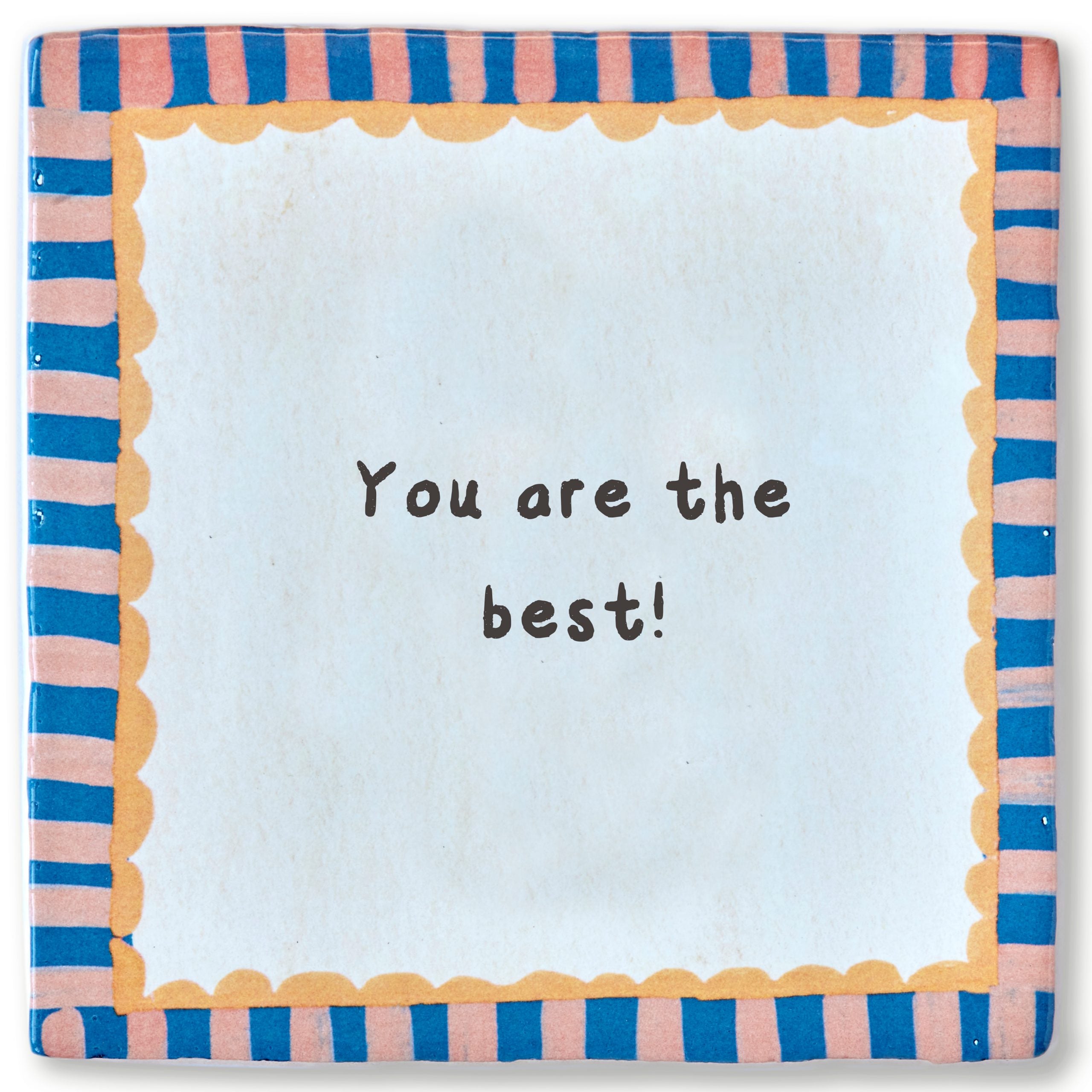 Storytiles Delft blue Bunte Umrahmung Fliese 10x10 cm mit Text