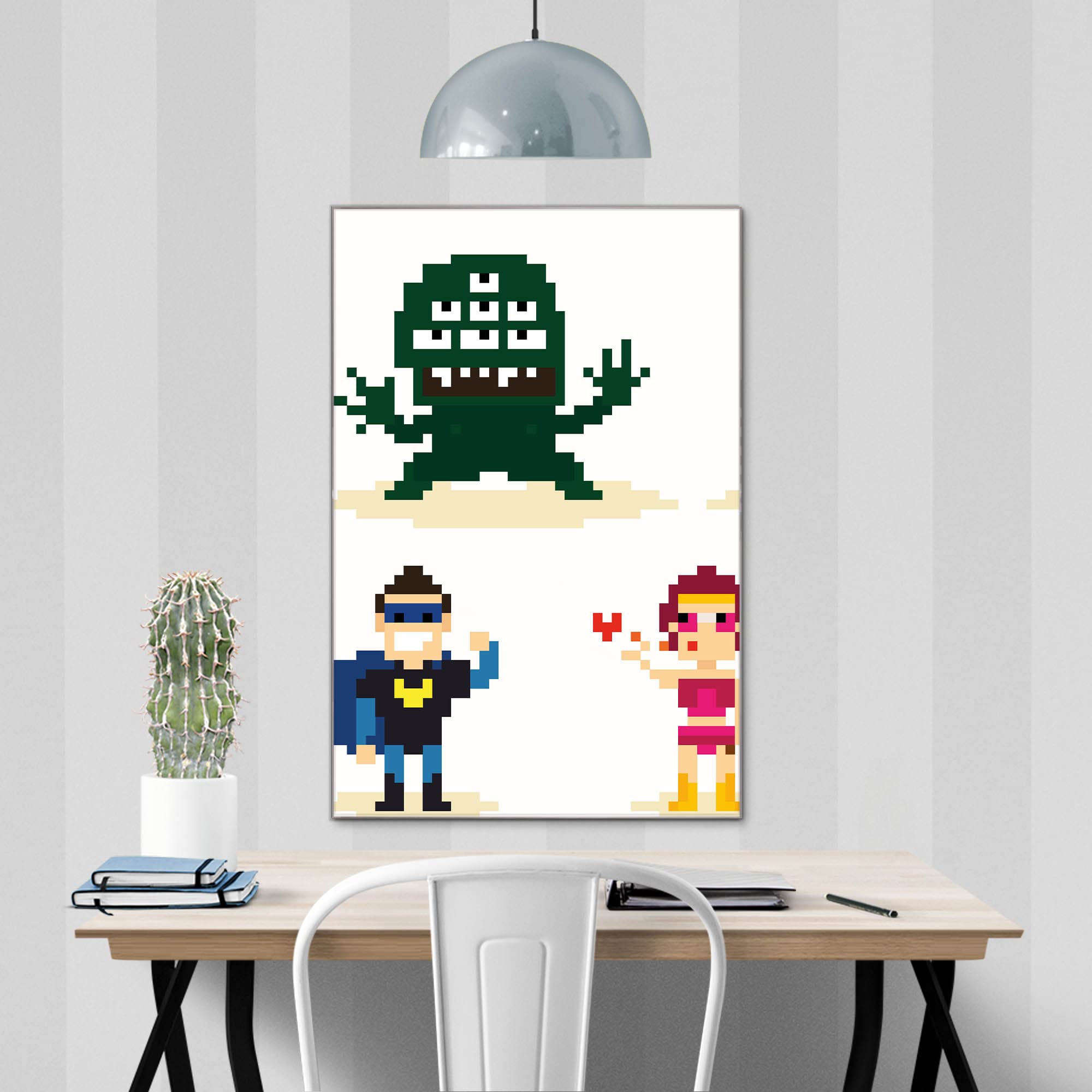 Banjado Magnettafel Superhelden Magnetboard 60x40 cm Kinder