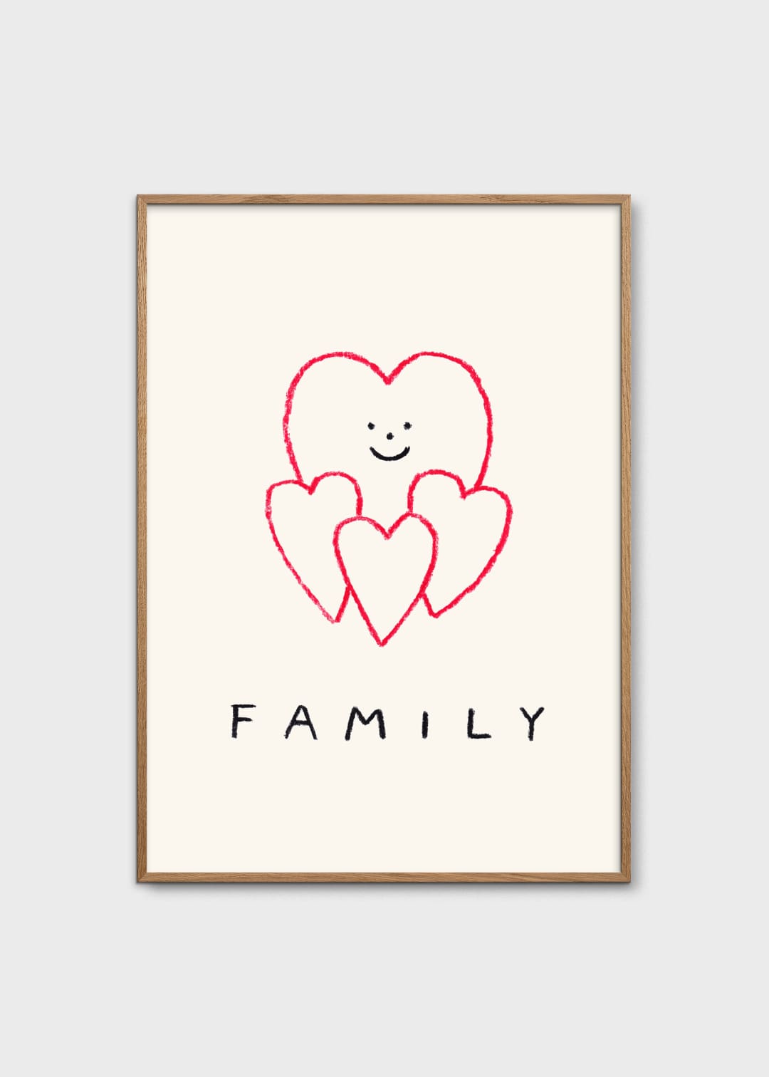 The Poster Club Family Kunstdruck 30x40 cm Linien Rot