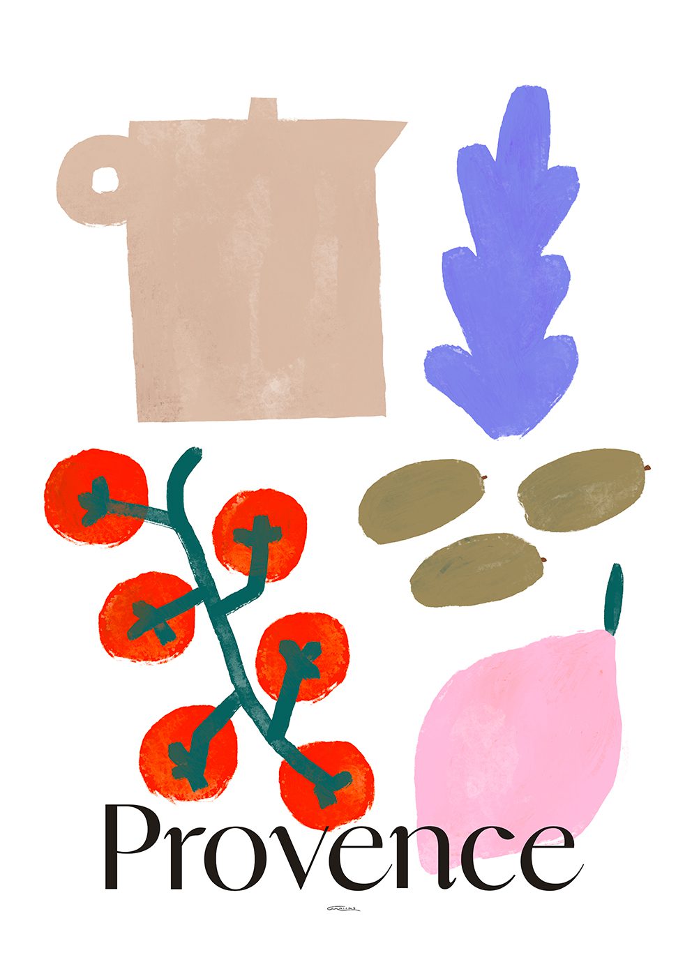 The Poster Club Provence Poster 30x40 cm beige