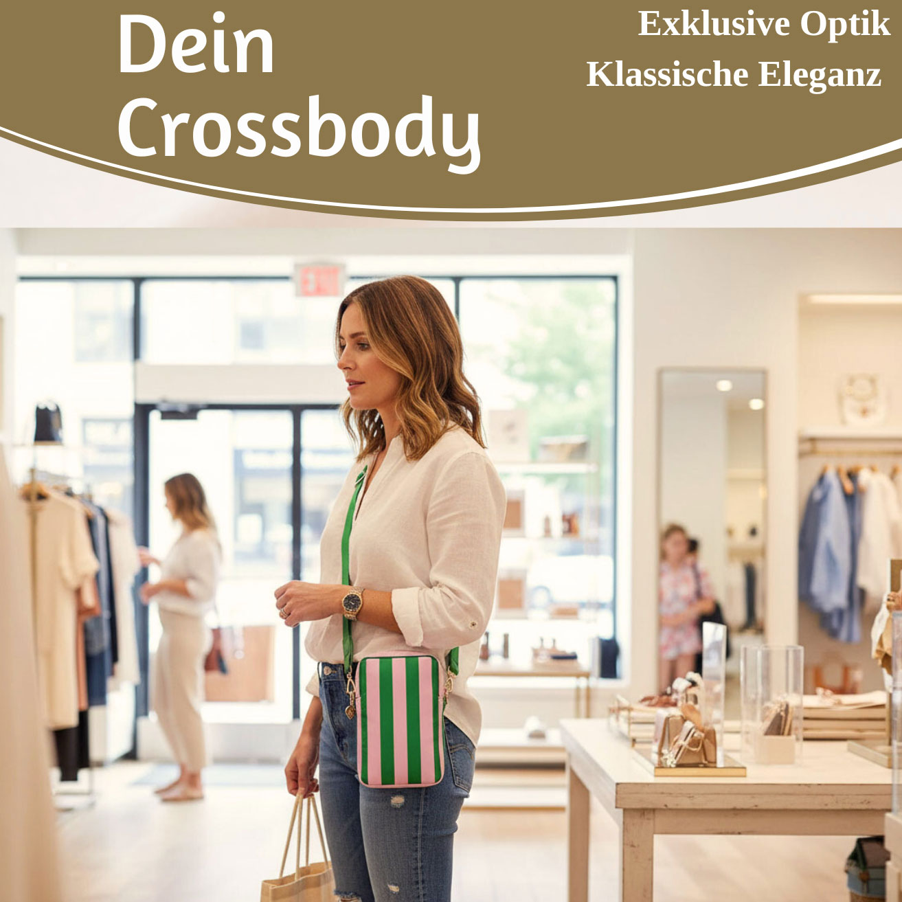 LS-LebenStil Mimi's Glow Ruby Handytasche Grün Violett Crossbody