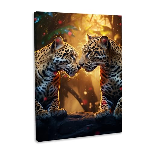 Hustling Sharks Wandbilder Jaguar Love Wandbild 40x60 cm