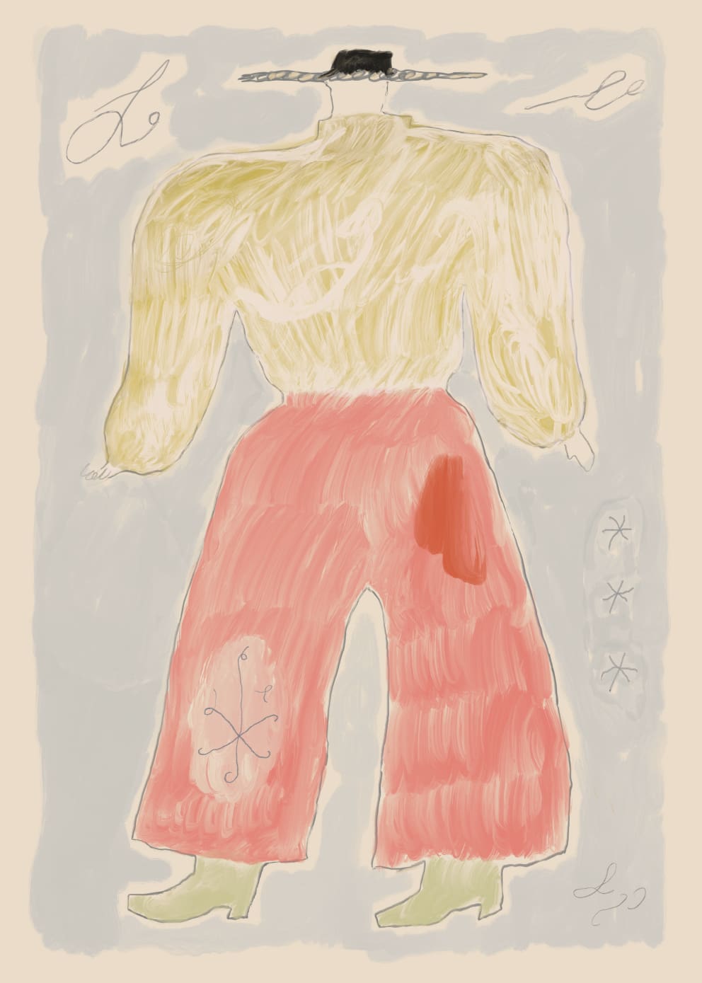 The Poster Club Art Prints Sam Peach Poster 30x40 cm pastell