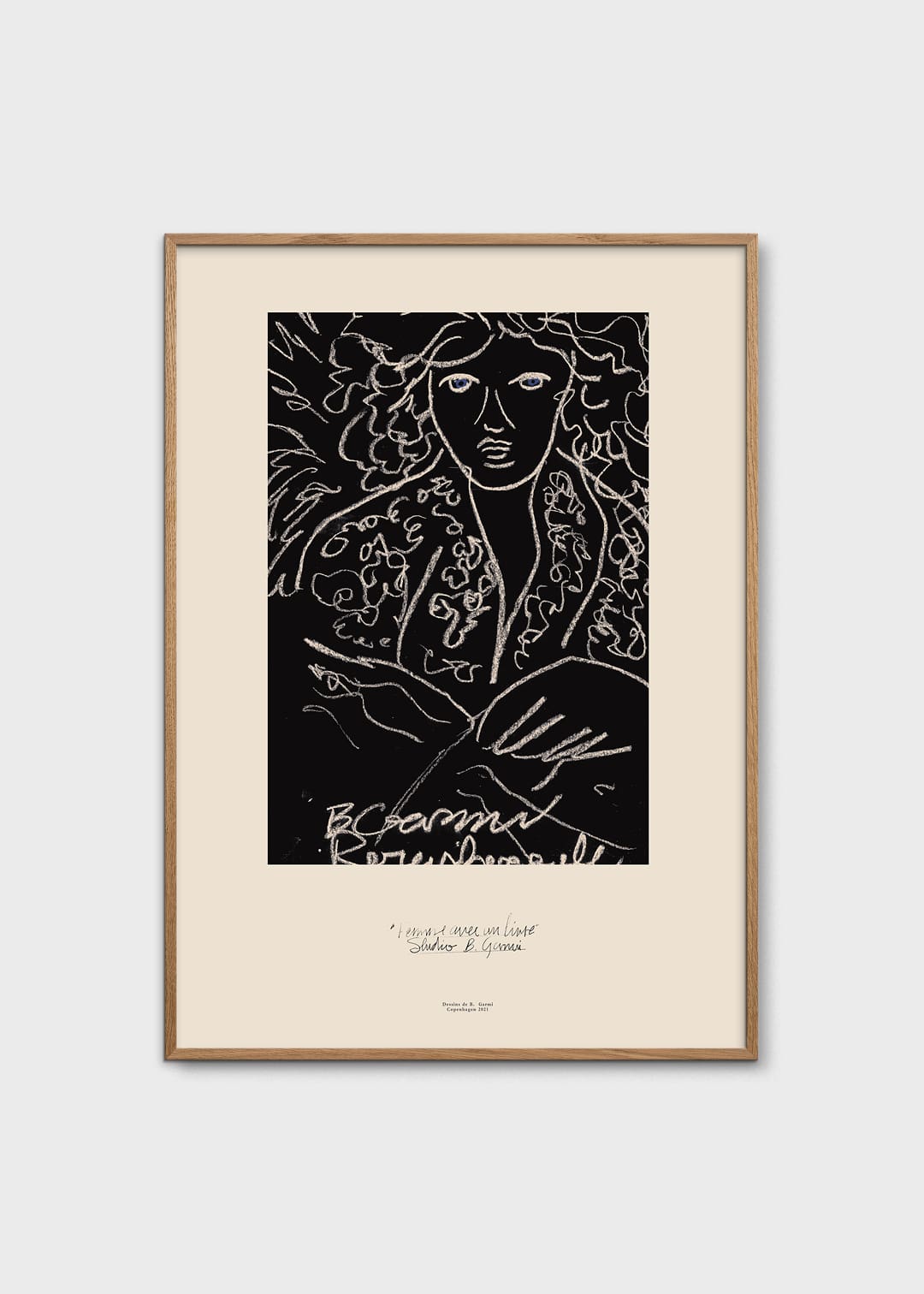 The Poster Club Woman With A Book Poster 30x40 cm Beige