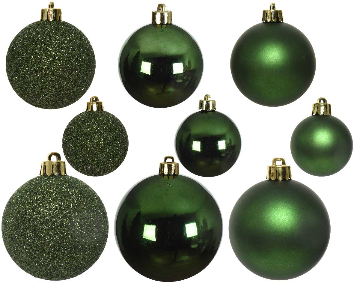 LS-LebenStil Möbel & Wohnen Weihnachtskugeln Grün 30 Stück 6cm