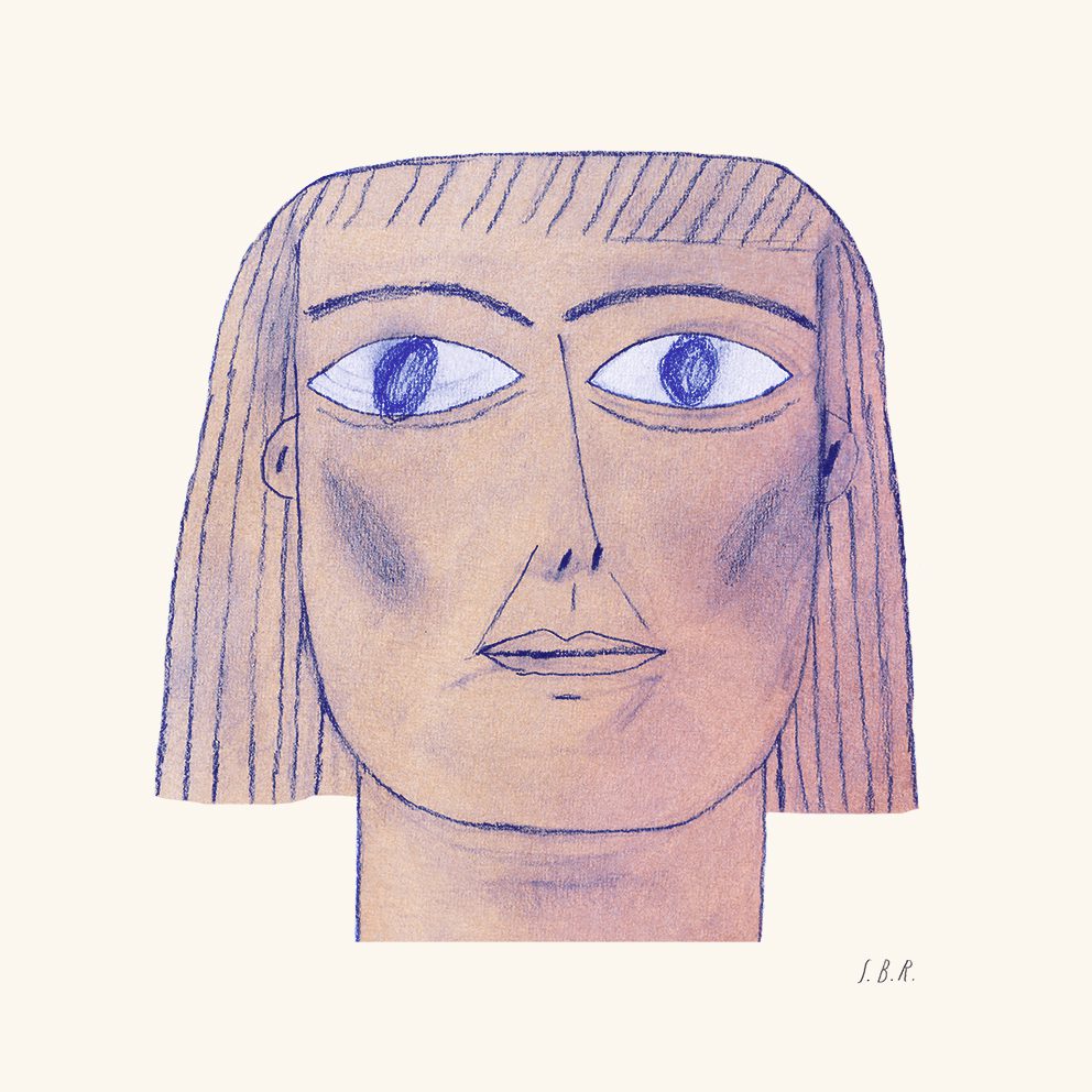 The Poster Club Blue Lady Poster 50x50 cm blau-rosa