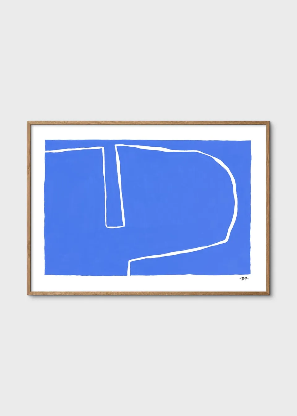 The Poster Club Art Prints The Route Poster A4 blau
