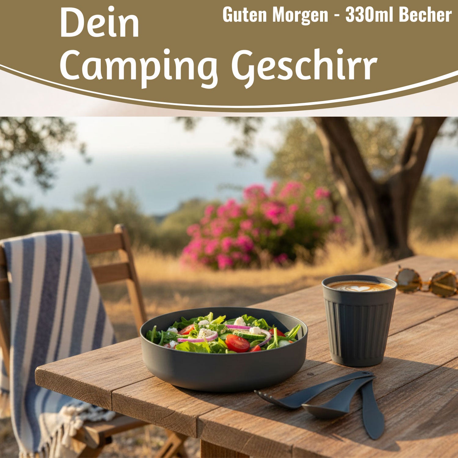 LS-LebenStil Picknick-Set 6-teilig mit Tragetasche