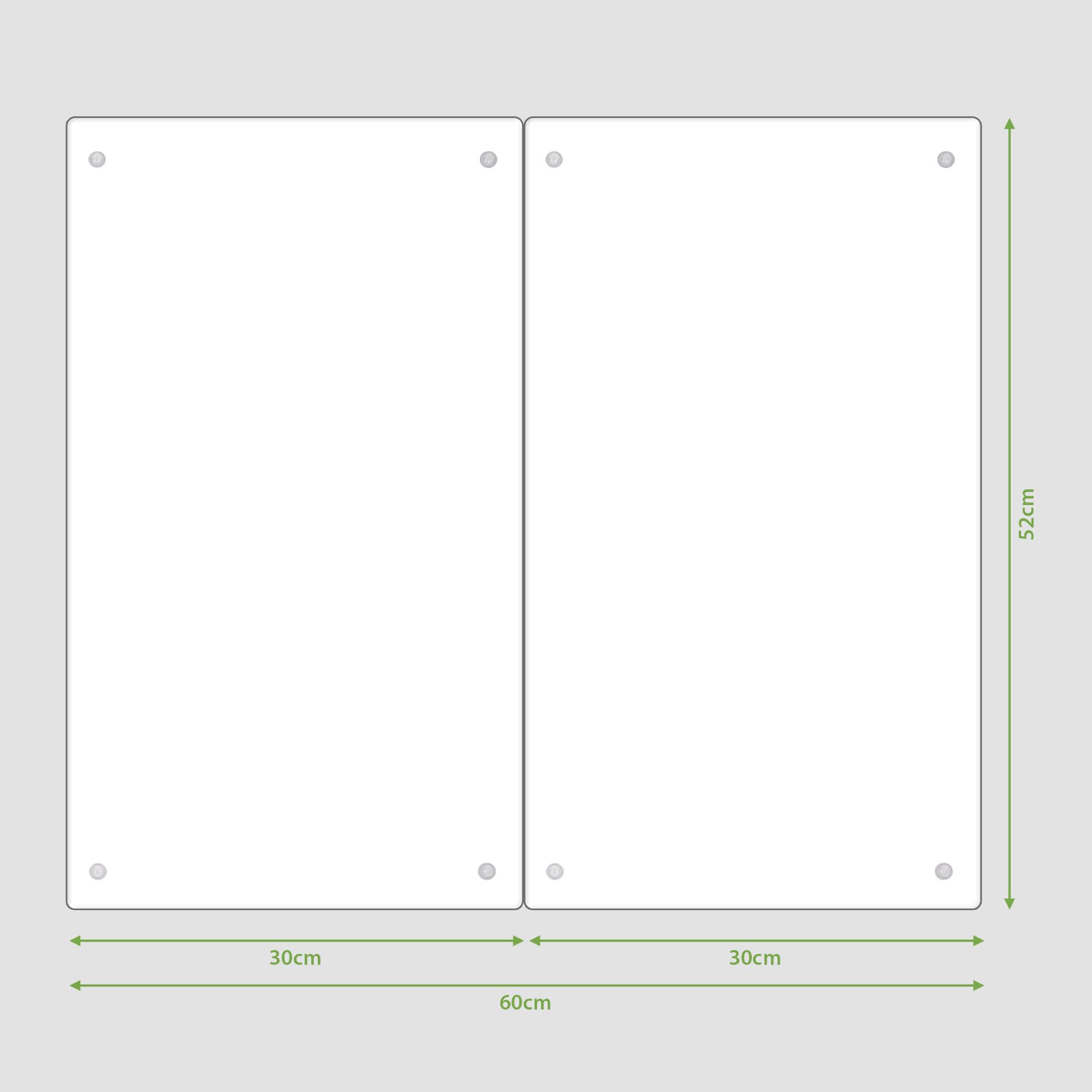 Banjado Herdabdeckplatten Ornament 2 Glas 60x52cm 2-teilig