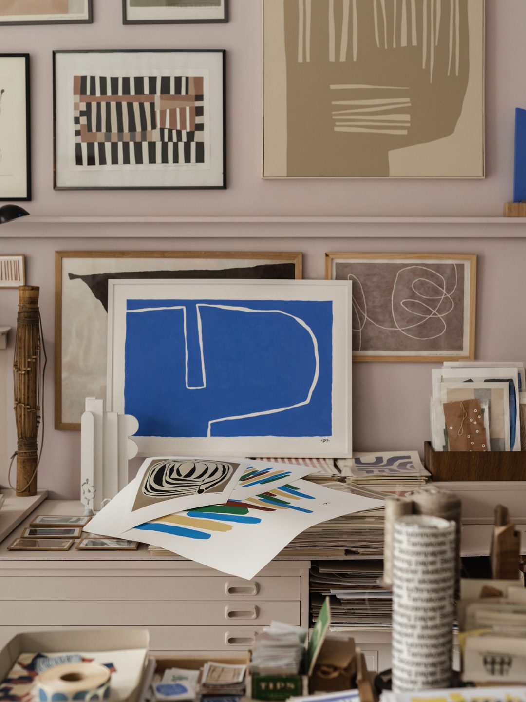 The Poster Club Art Prints The Route Poster A4 blau
