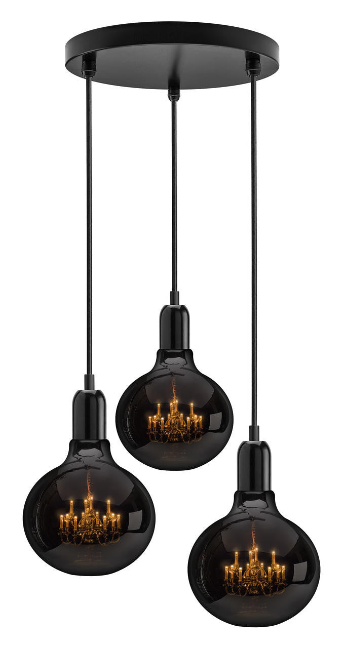Mineheart Lighting King Edison Ghost Trio Pendelleuchte schwarz