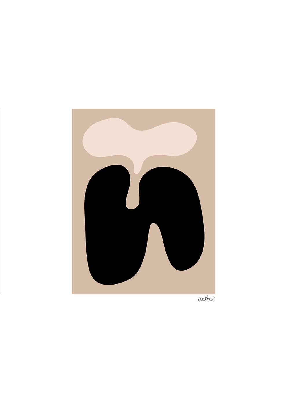 The Poster Club Thoughts Poster 30x40 cm beige-schwarz
