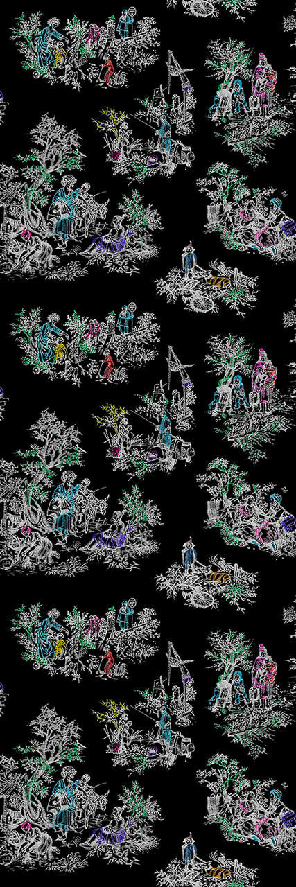 Mineheart Wallpaper Once Upon Our Time Tapete Schwarz A3