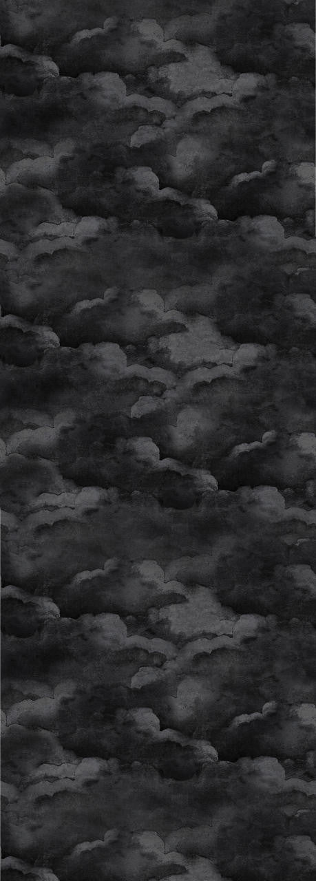 Mineheart Night Black Clouds Tapete Schwarz Rolle