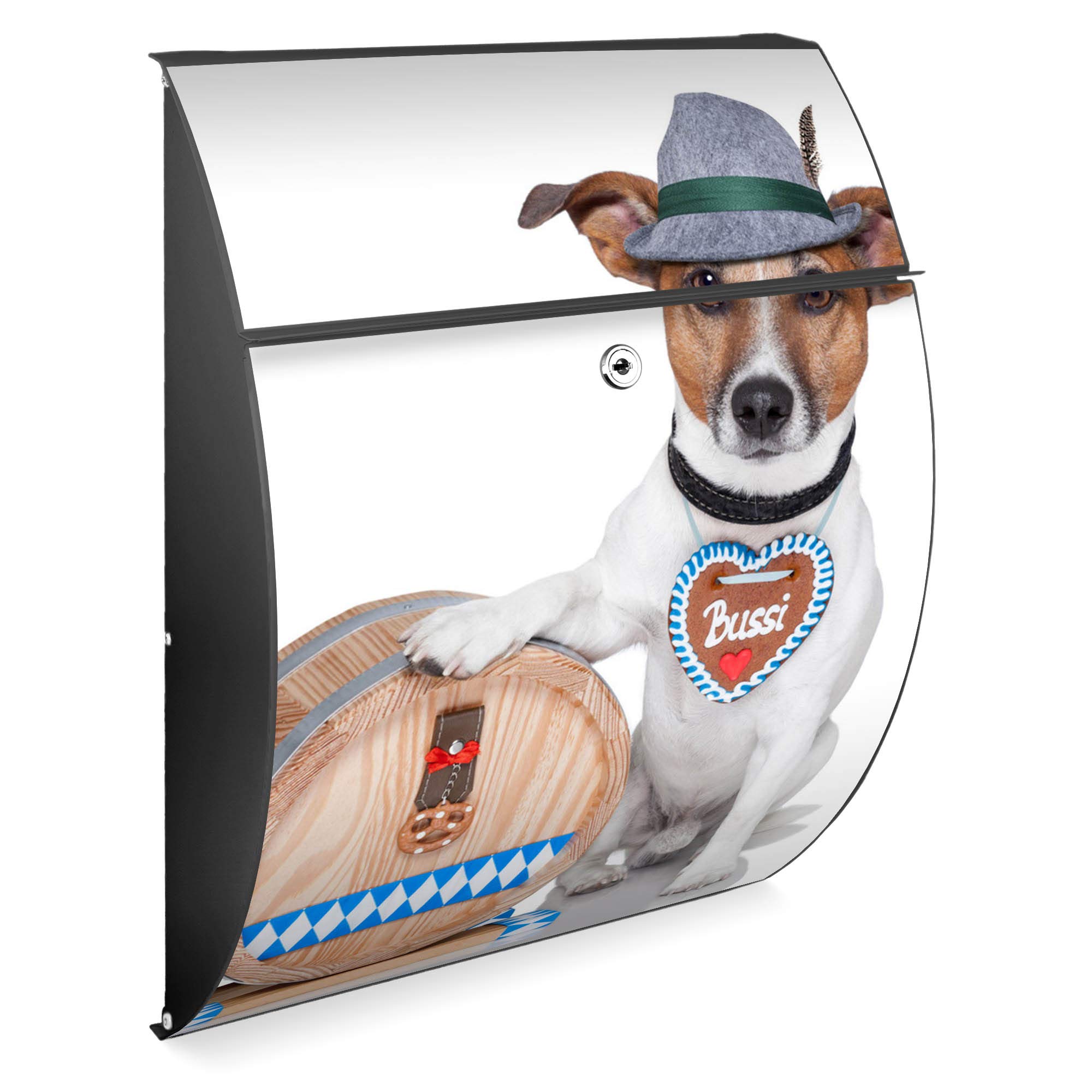 Banjado Briefkasten Riviera 46x33,5x13cm Bayer Jack Russell Weiß