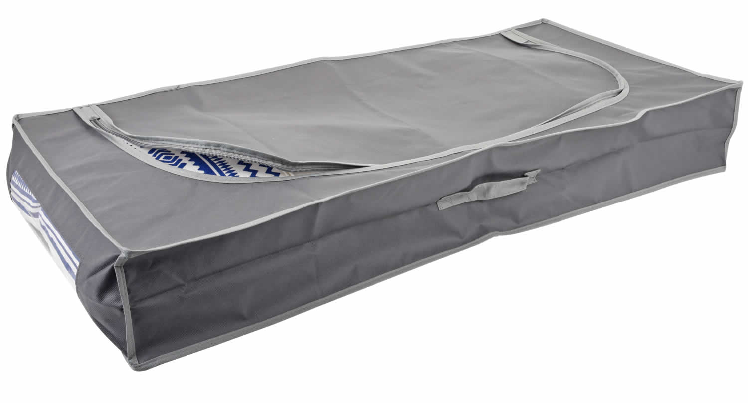 LS-LebenStil Möbel & Wohnen Unterbettbox 105x45x16cm Grau