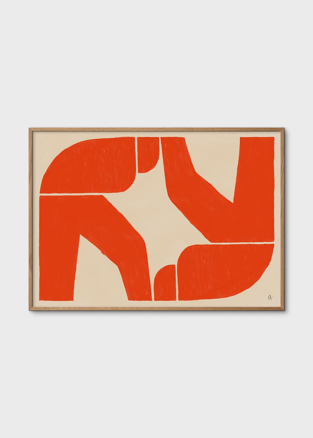 The Poster Club Art Prints 4PM Kunstdruck A4 beige rot