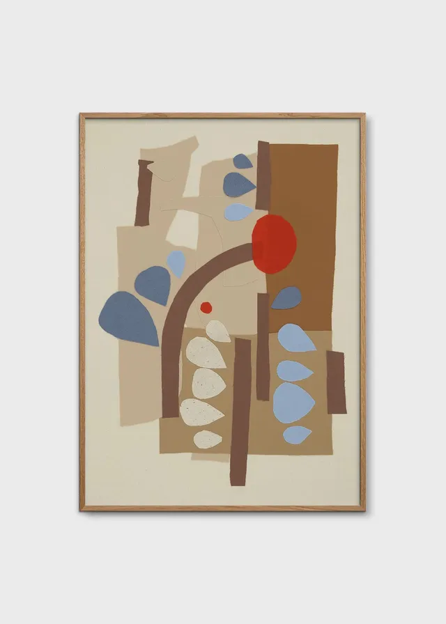 The Poster Club Art Prints Leafy Poster 30x40 cm Beige Braun