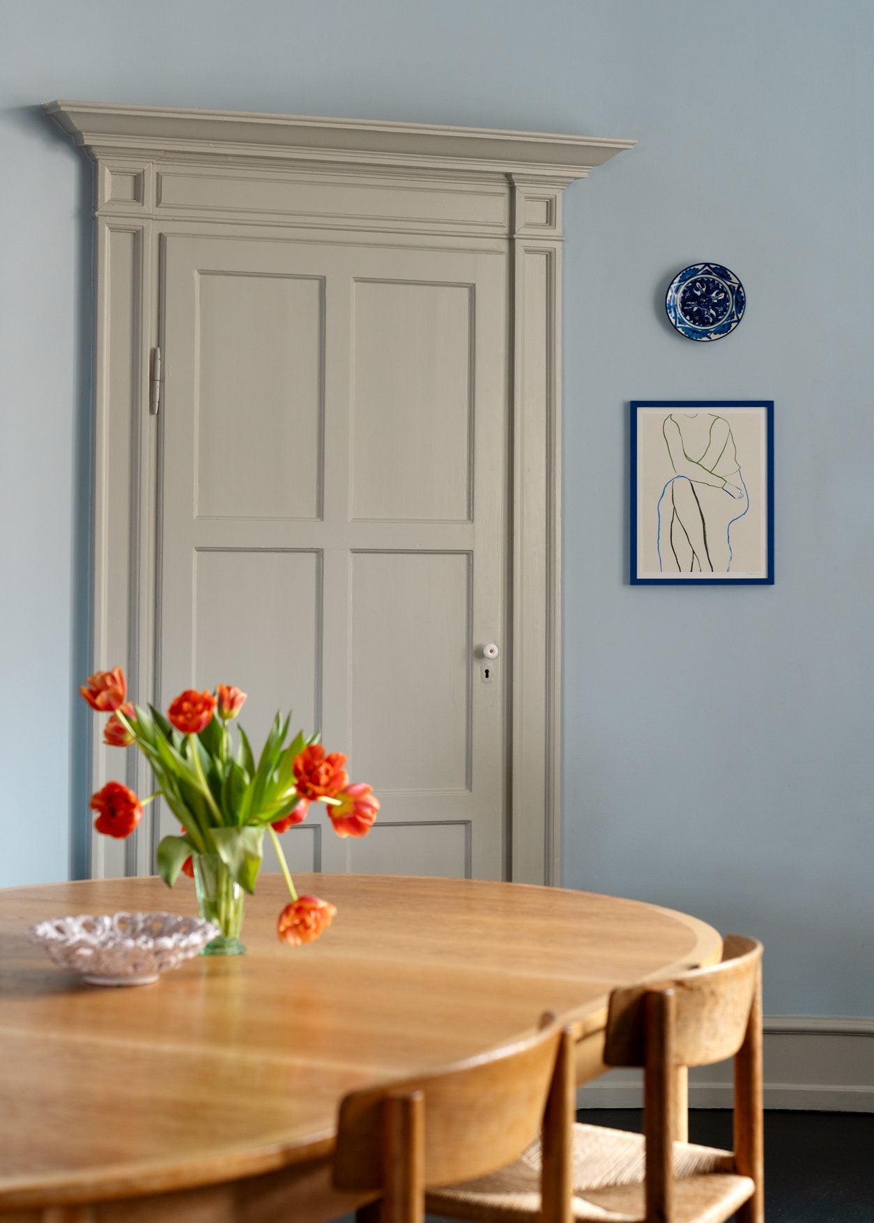 The Poster Club Sitting Poster 30x40 cm blau-grün