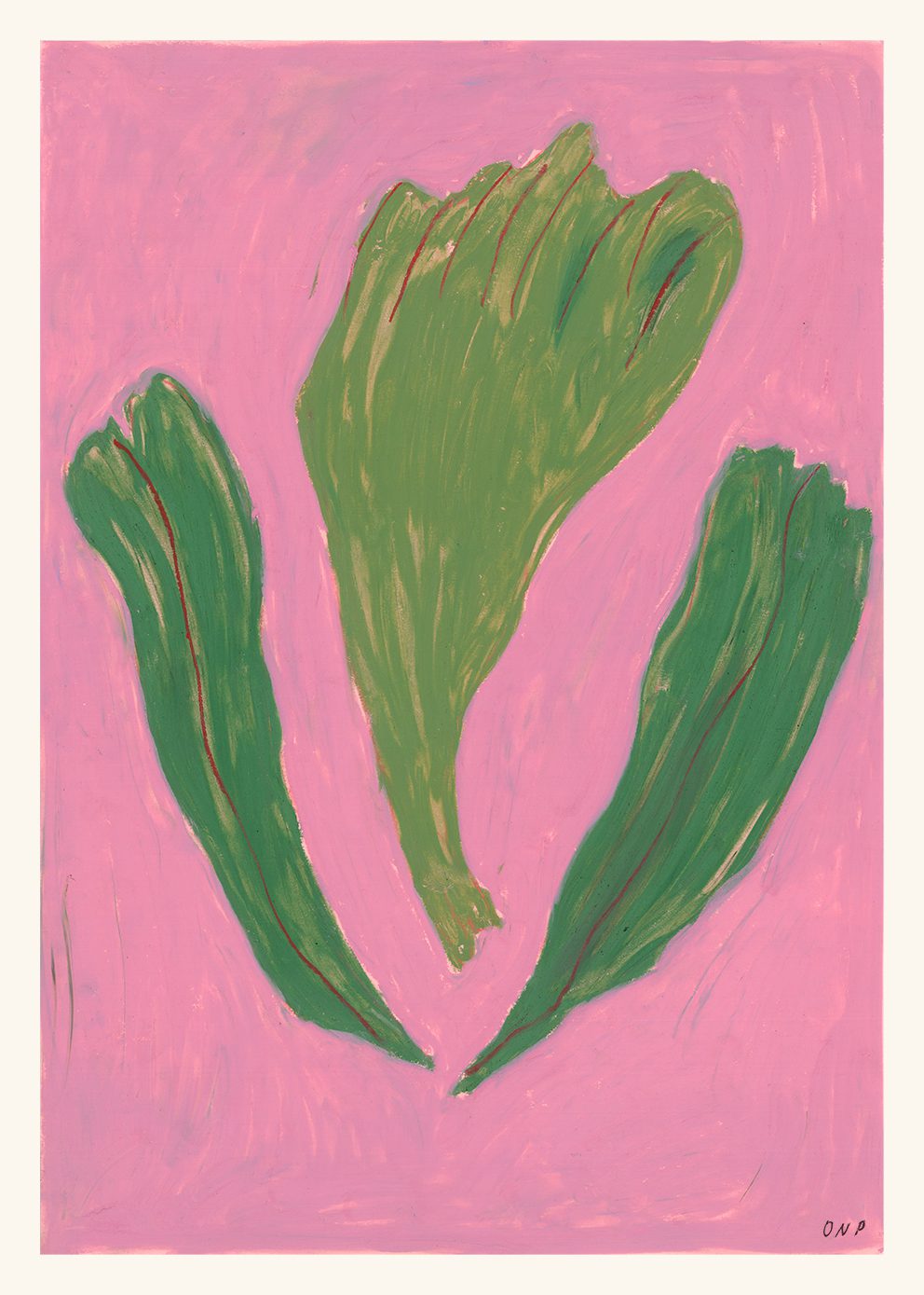 The Poster Club Danser omkring brombærkrat Poster 30x40 grün-rosa