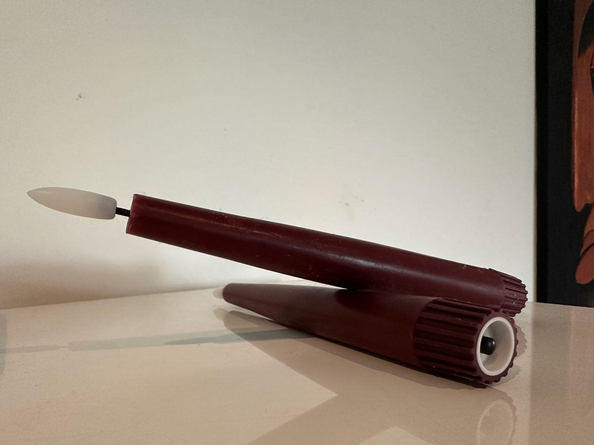 LS-LebenStil Ribe LED Stabkerzen Beere Rot 4er 17,5 cm Timer