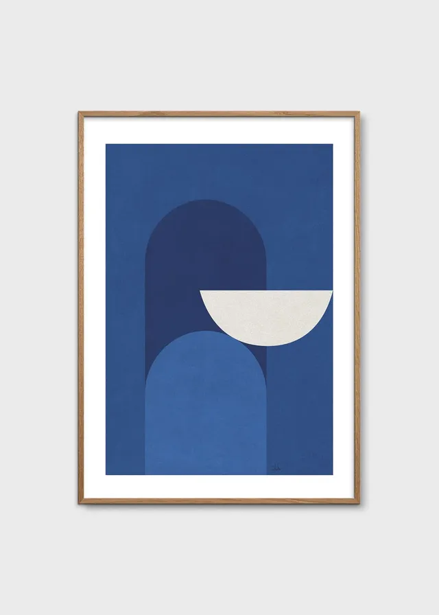 The Poster Club Art Prints Abstract Blue Poster 50x70 blau