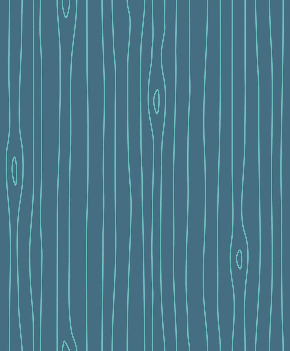 Mineheart Outline Petroleum Aquamarin Holzoptik Tapete 1000x52 cm