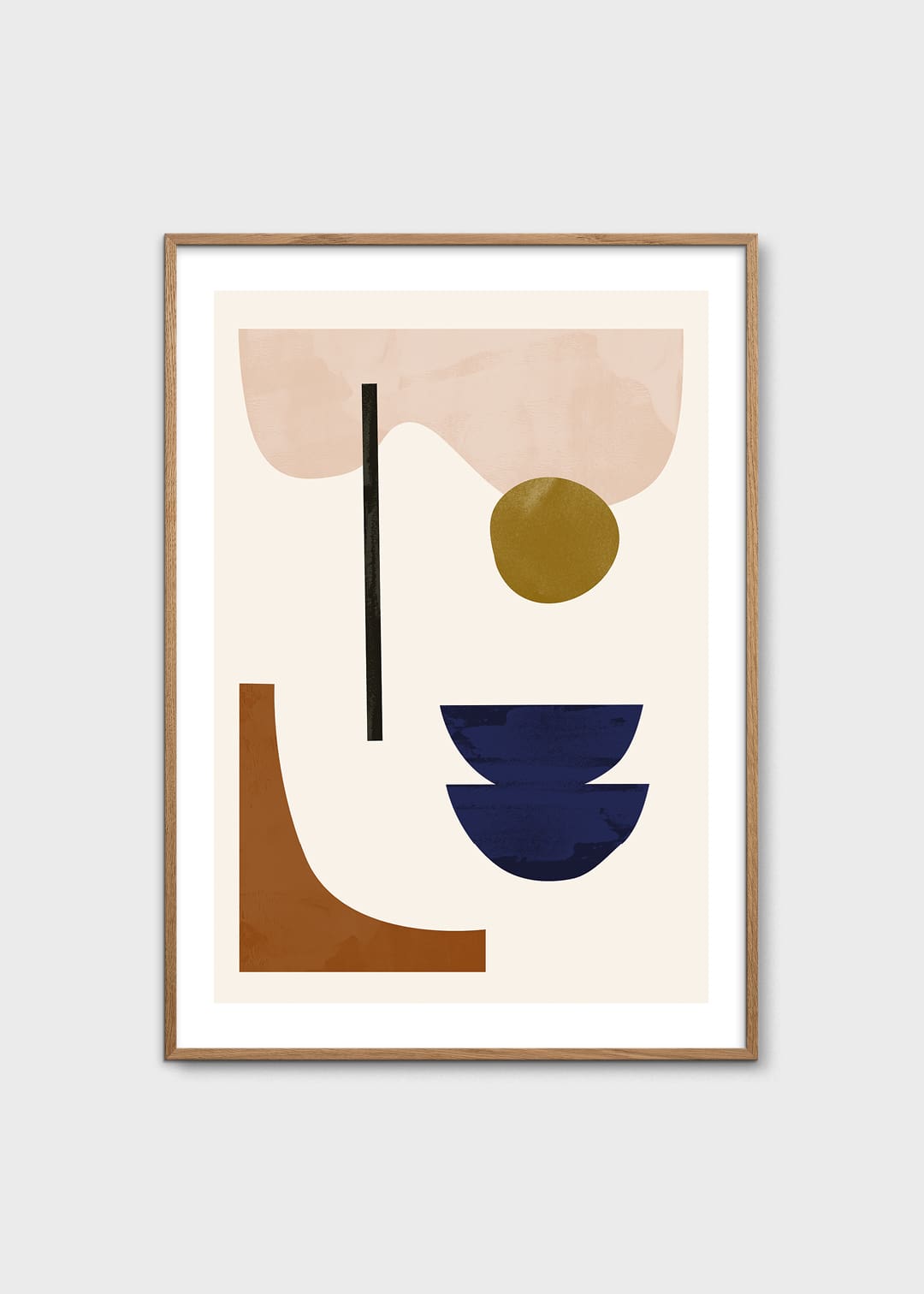 The Poster Club Shapescape 08 Kunstdruck 30x40 cm beige